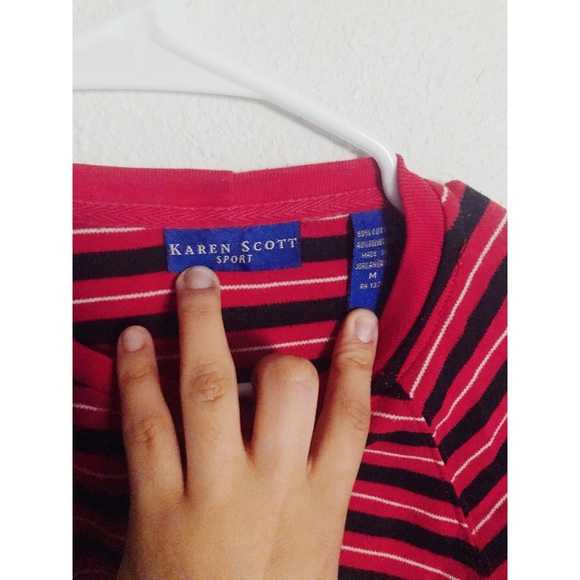 Magenta striped sweater - Picture 2 of 3